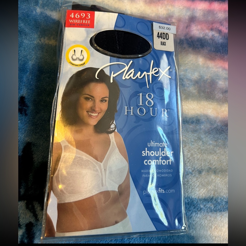 Platex 18 hr bra, 44DD, new in package, black